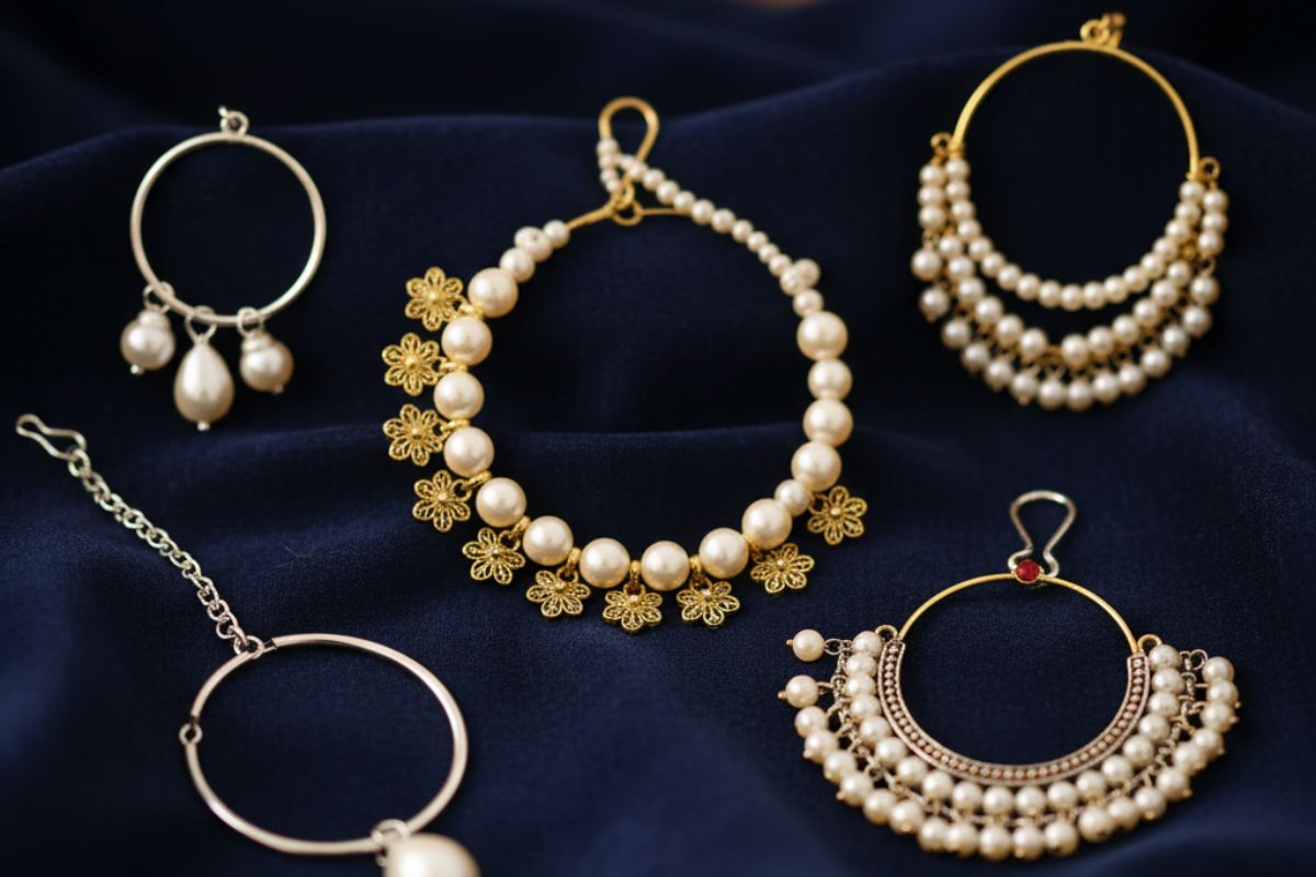 Designer Nath For Garba Outfits 