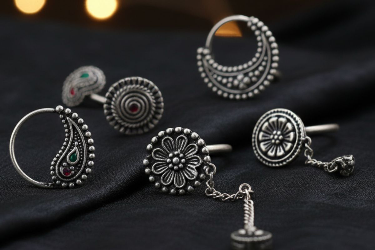 Designer Nath For Garba Outfits 