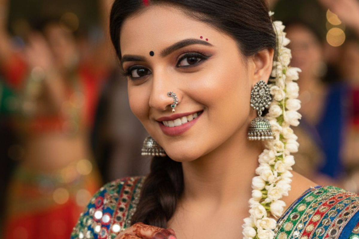 Designer Nath For Garba Outfits 