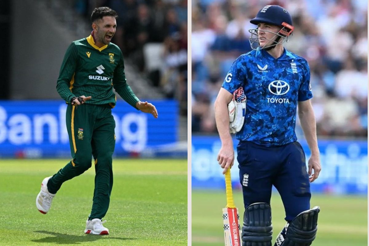 Eng Vs Sa: 1St Odi Match Keshav Maharaj And Harry Brook