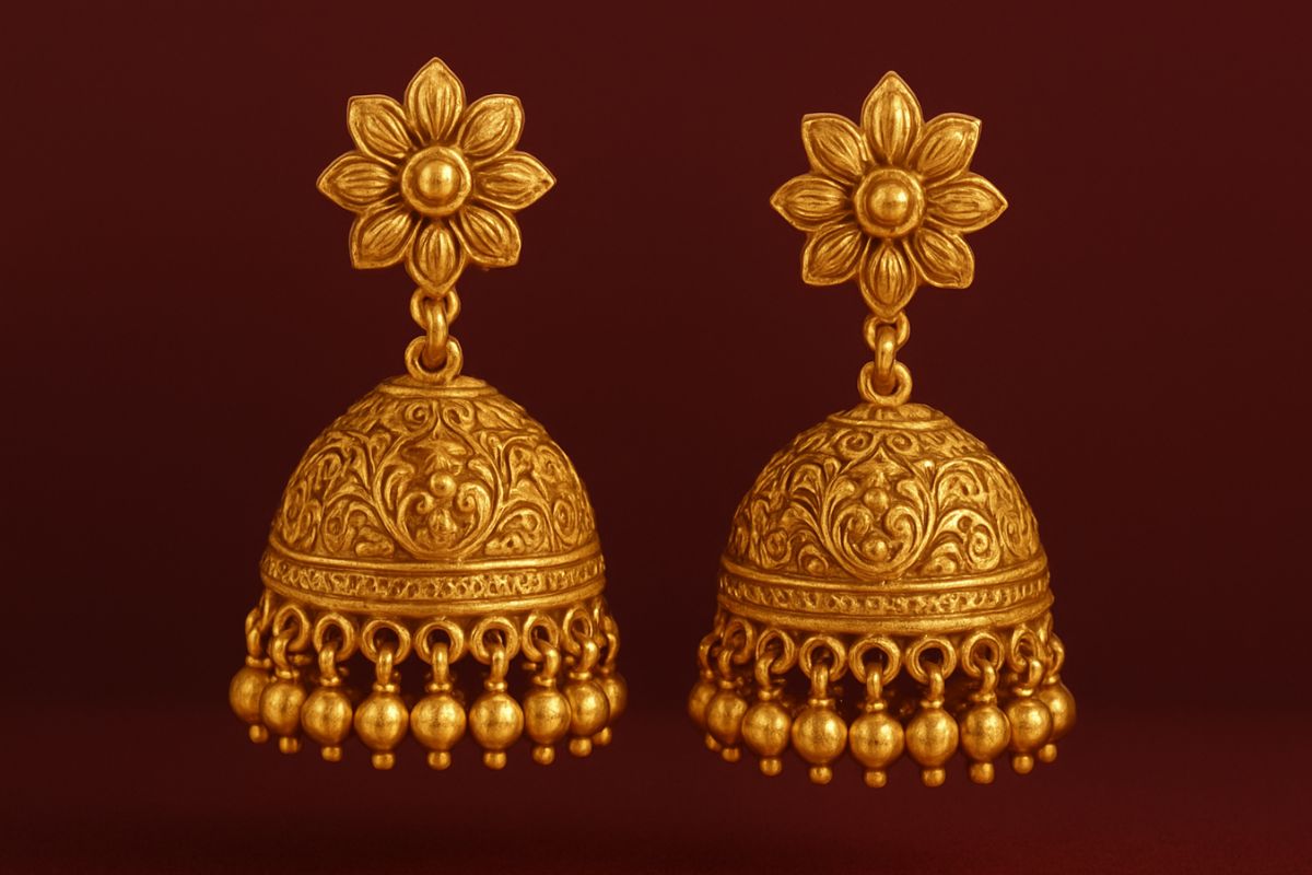 Latest Gold Jhumka Designs 7