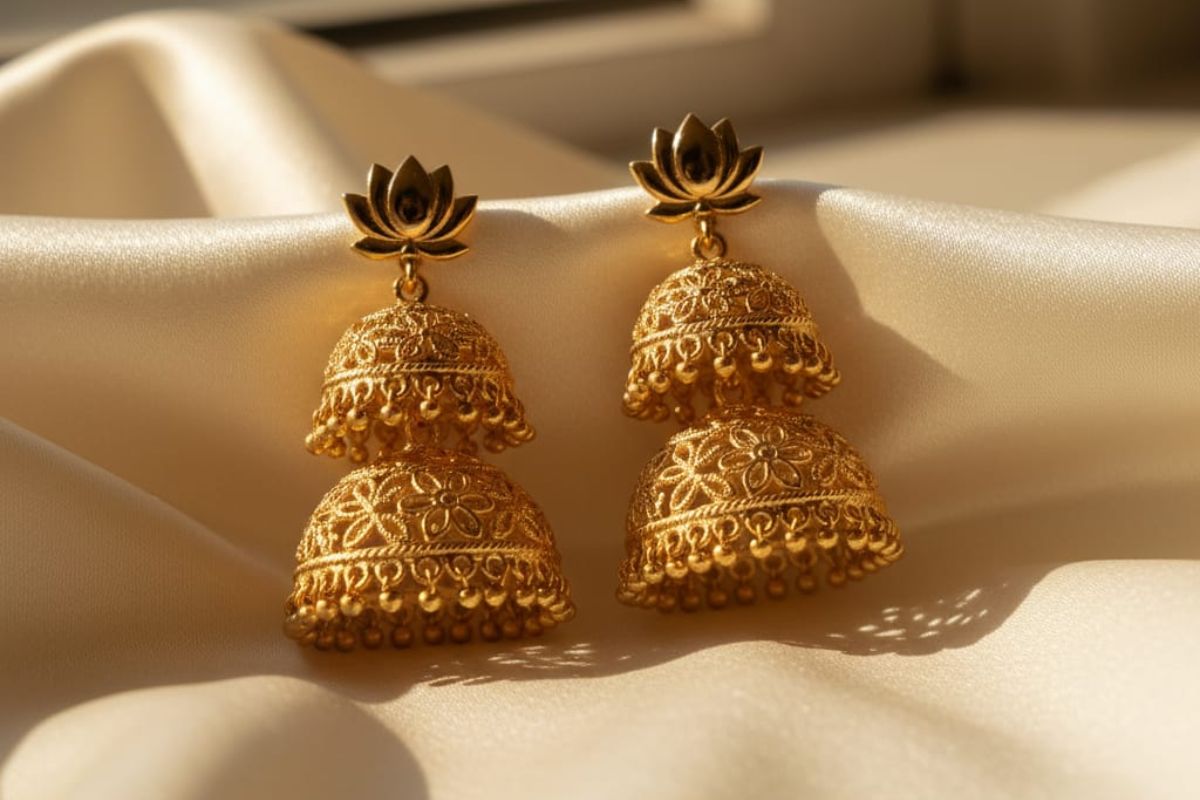 Light Weight Jhumka: बेटी की शादी हो या देना हो किसी को तोहफा, तो देखें ये लेटेस्ट झुमके डिजाइन 4 Light Weight Jhumka