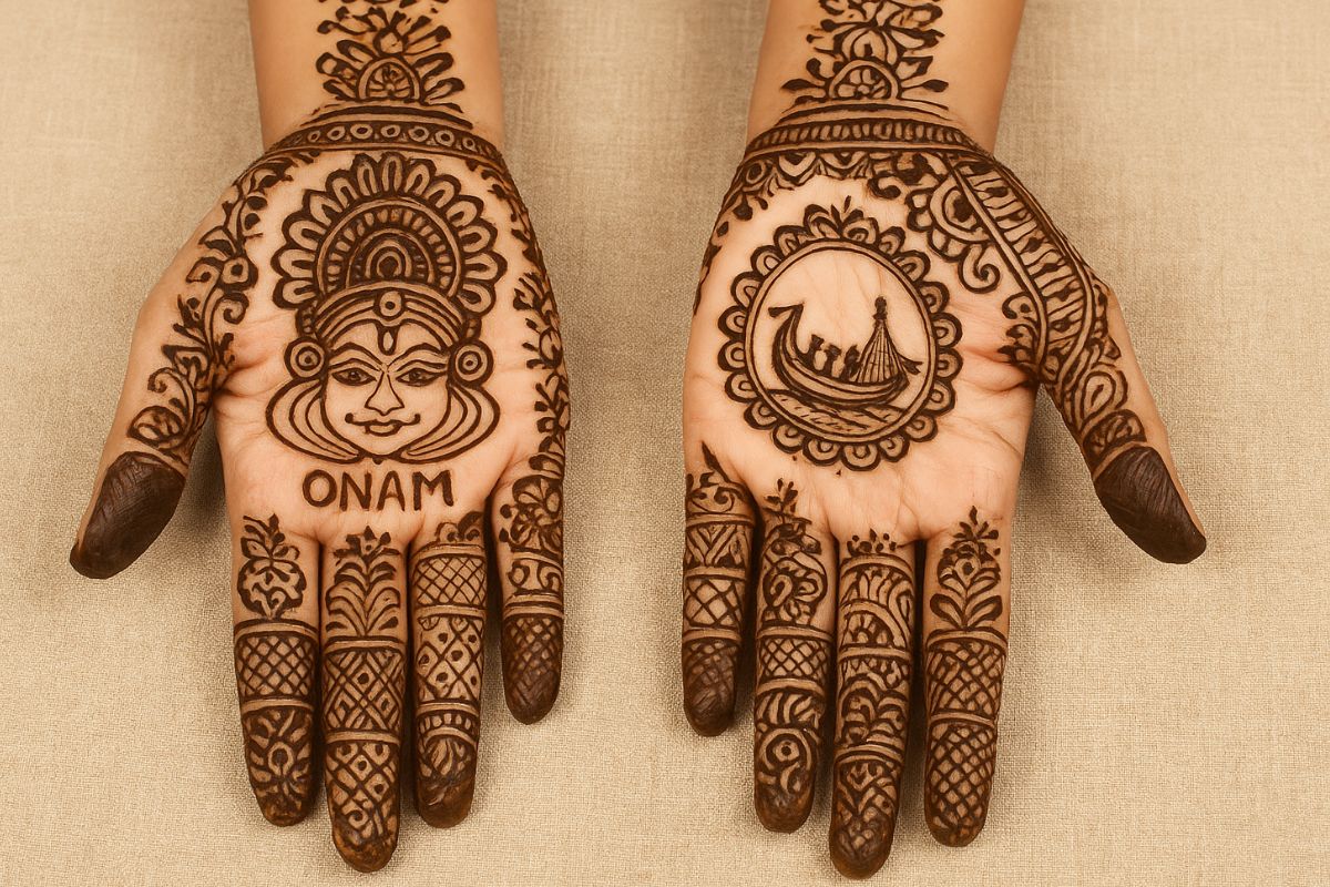 AI mehndi design for onam 2025
