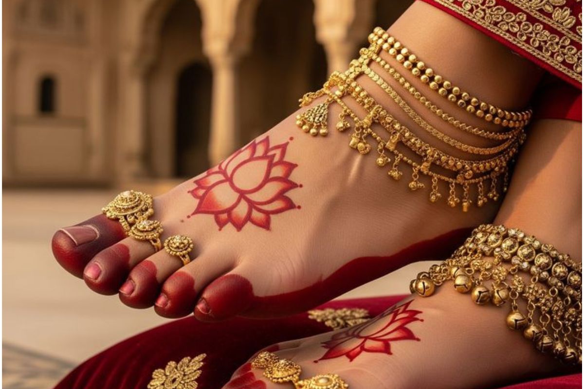 Onam Special Gold Payal Designs: ओणम पर ट्राई करें लेटेस्ट और यूनिक गोल्ड पायल डिजाइन 2 Onam Special Gold Payal Designs 10 1