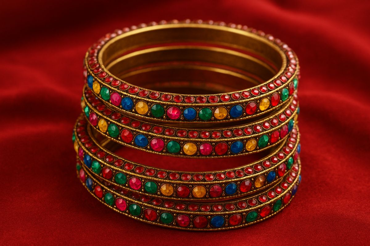Fancy Red Bangles Design(Ai Image)