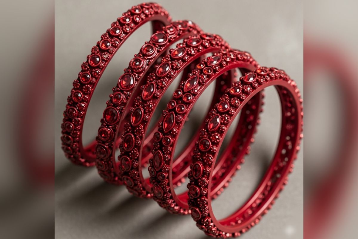 Fancy Red Bangles Design(Ai Image)