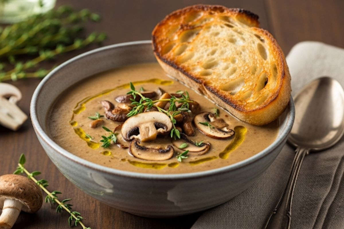 Restraunt Style Mushroom Soup Recipe 