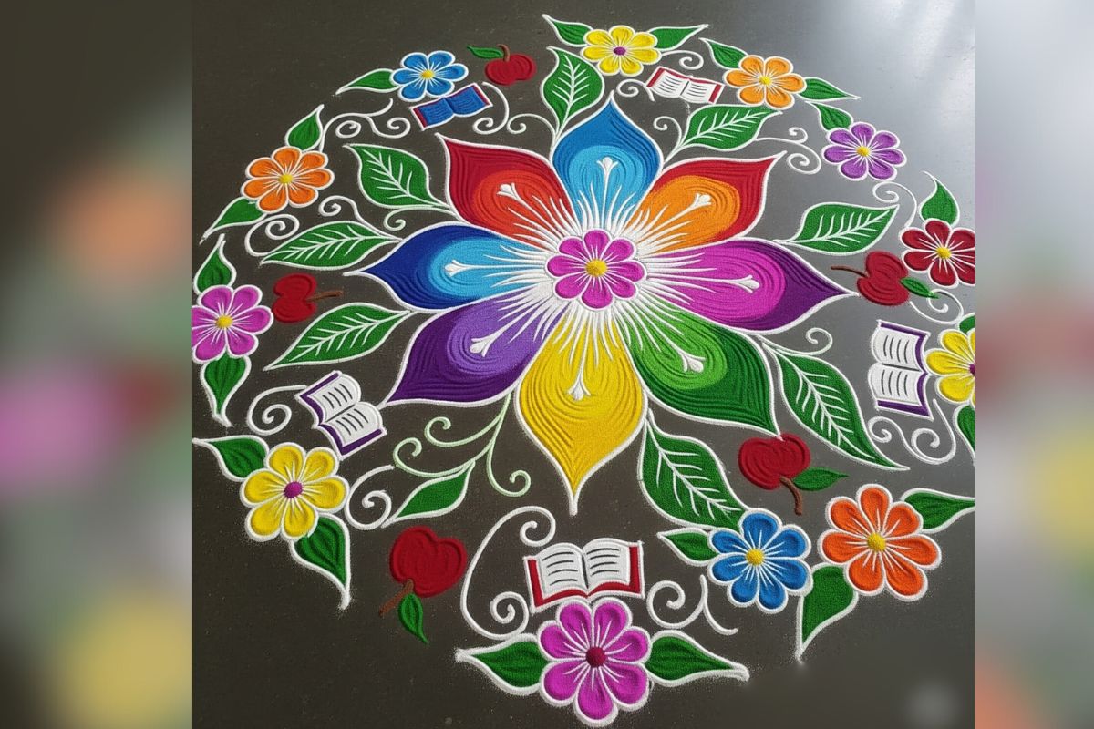 Teacher'S Day Rangoli Design: टीचर्स डे को बनाएं यादगार इन ट्रेंडी रंगोली डिजाइनों के साथ 9 Teacher’s Day Rangoli Design