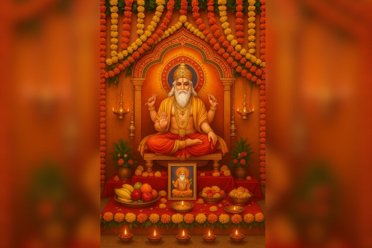 Vishwakarma Puja Decoration Idea: विश्वकर्मा पूजा पर करें खूबसूरत सजावट, इन खास टिप्स से करें अनोखी डेकोरेशन 1 Vishwakarma Puja Decoration