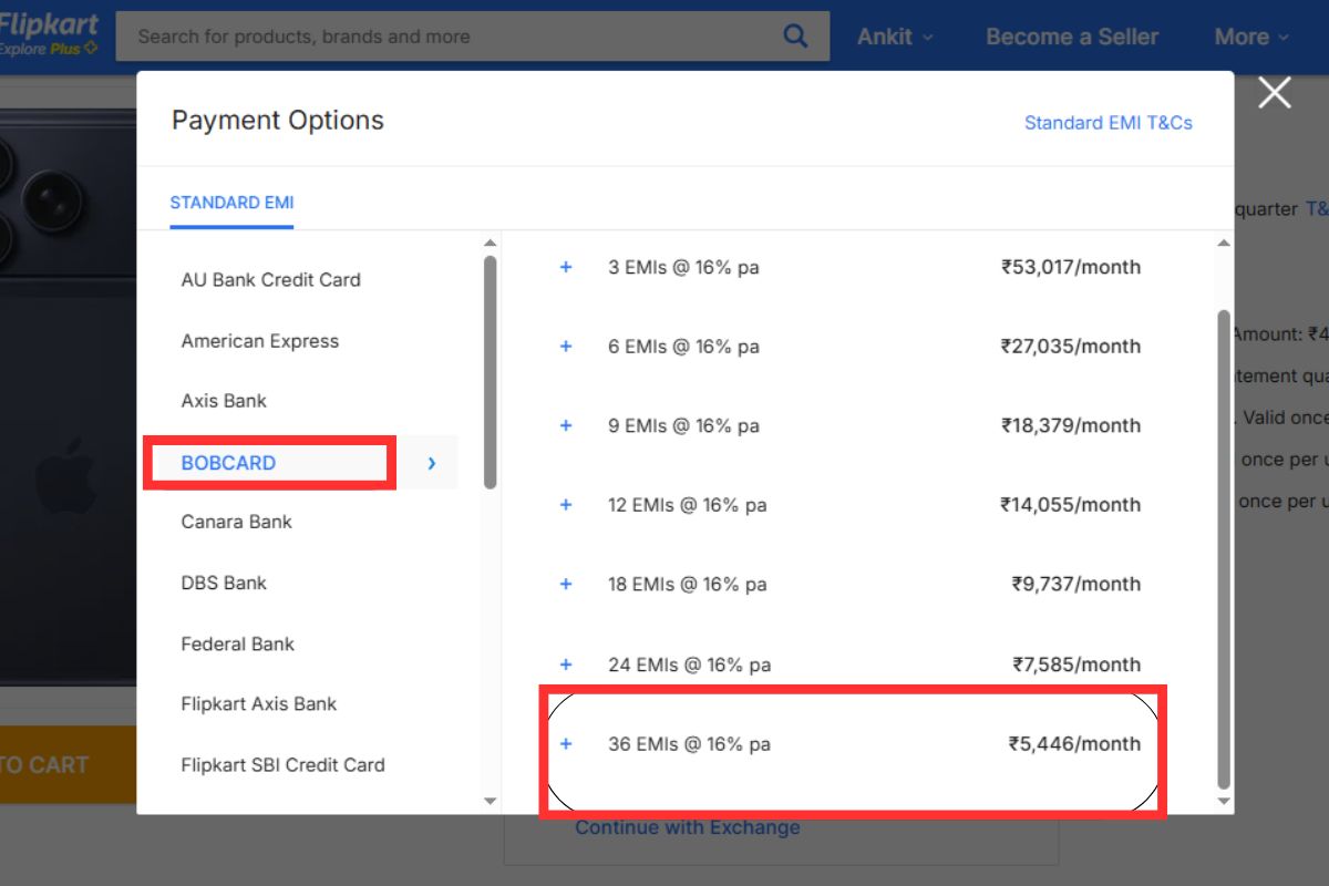 iPhone 17 Pro Flipkart EMI Offer