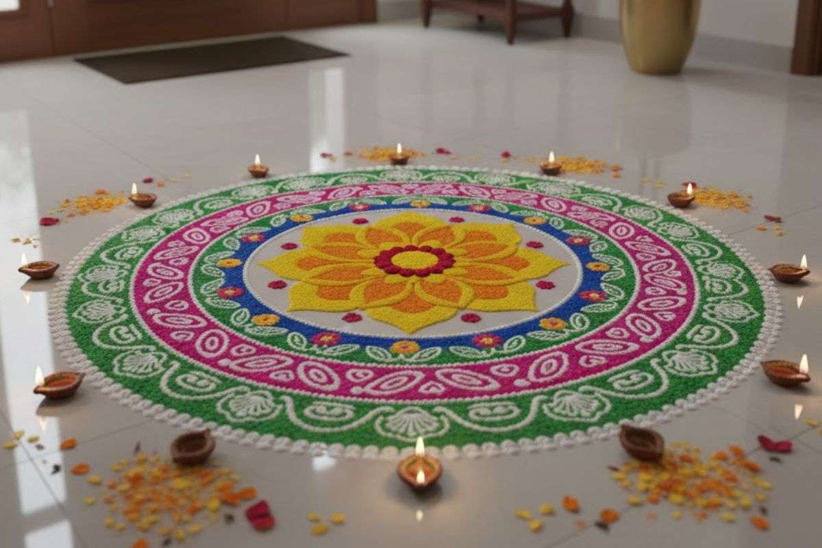 Bhai Dooj Rangoli Designs 