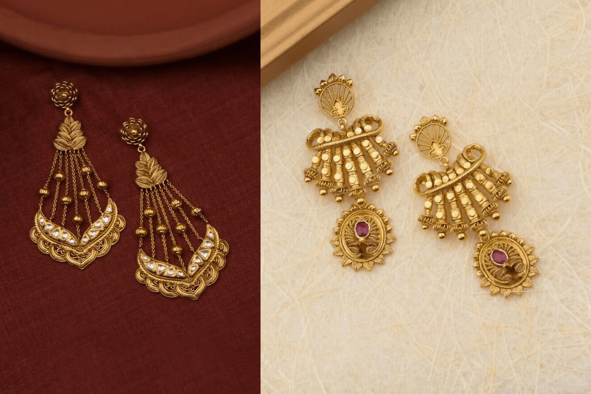 Gold Earrings Design For Dhanteras: धनतेरस पर खरीदें गोल्ड के सबसे खूबूसरत इयररिंग डिजाइन, देखें बेस्ट कलेक्शन 6 Dhanteras 2025 1