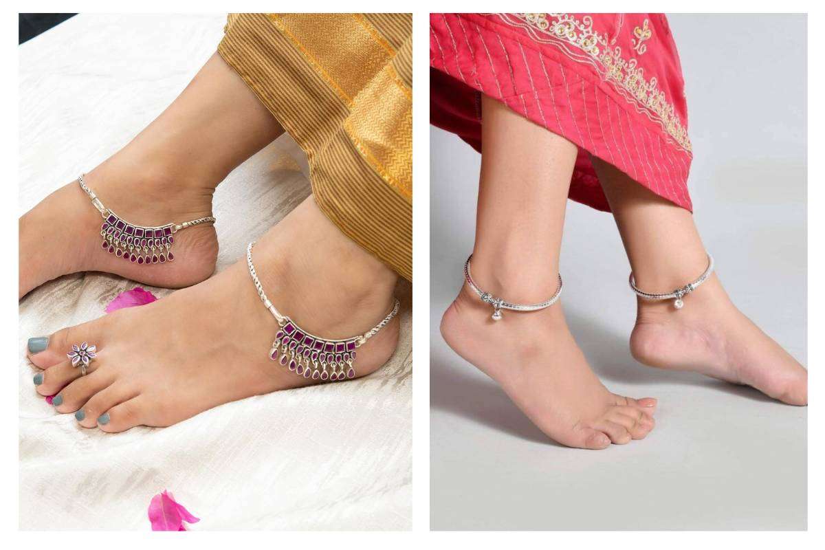 Silver Payal Design: न्यूली मैरिड वुमन के लिए सिम्पल लेटेस्ट पायल डिजाइन - ये डिजाइन आपको जरूर पसंद आएंगे 4 Double Layer Payal Design