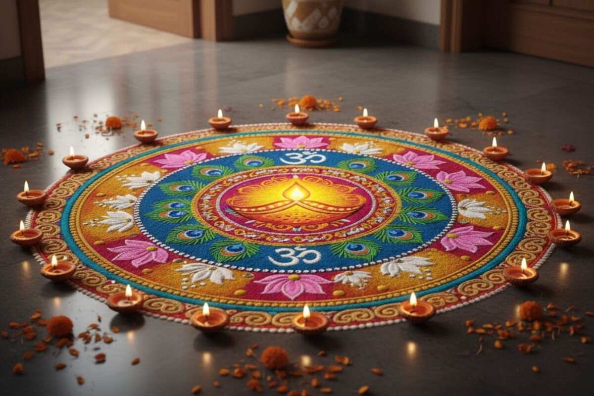 Govardhan Puja Rangoli Design 