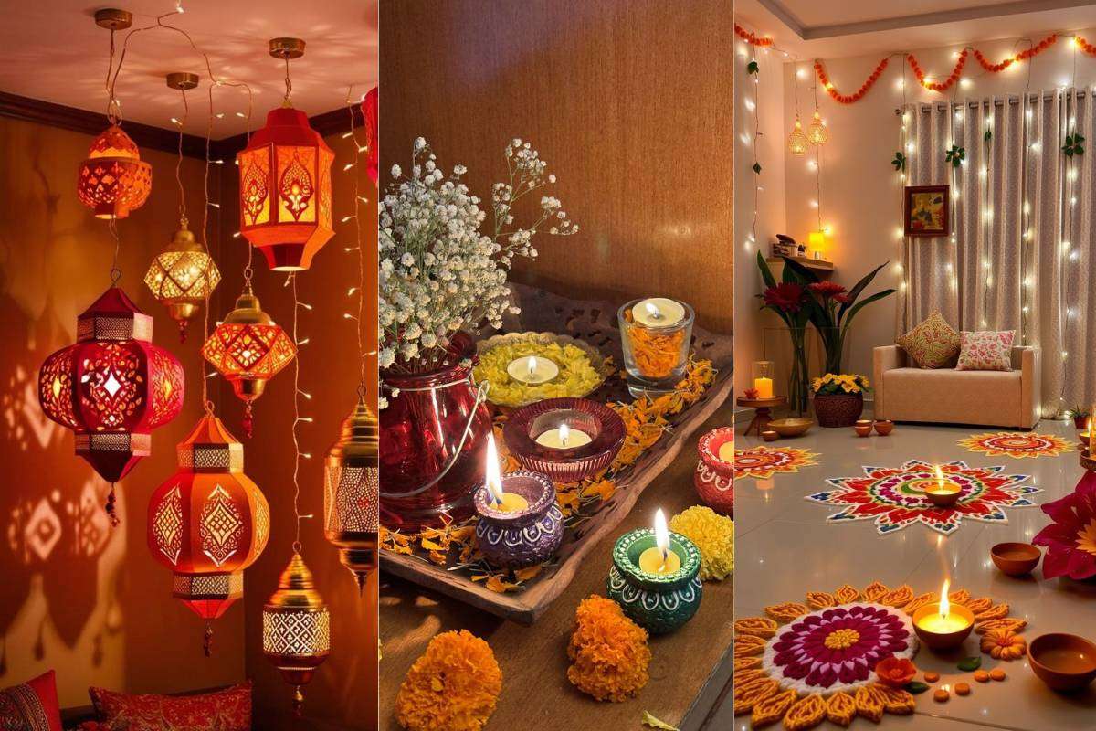 Diwali Decoration Ideas: रोशनी से जगमग होगा हर एक कोना - घर को सजाएं इन 5 क्रिएटिव तरीकों से 3 Happy Diwali Decoration Ideas At Home Min