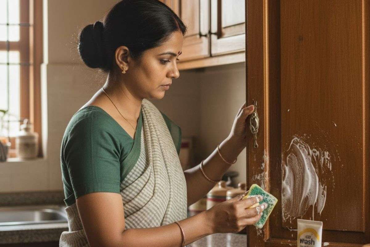 How To Clean Kitchen Cabinet For Diwali: दिवाली से पहले किचन कैबिनेट को बनाएं चमकदार, इन आसान घरेलू नुस्खों से दूर करें जिद्दी दाग और चिकनाई 3 How To Clean Kitchen Cabinet For Diwali