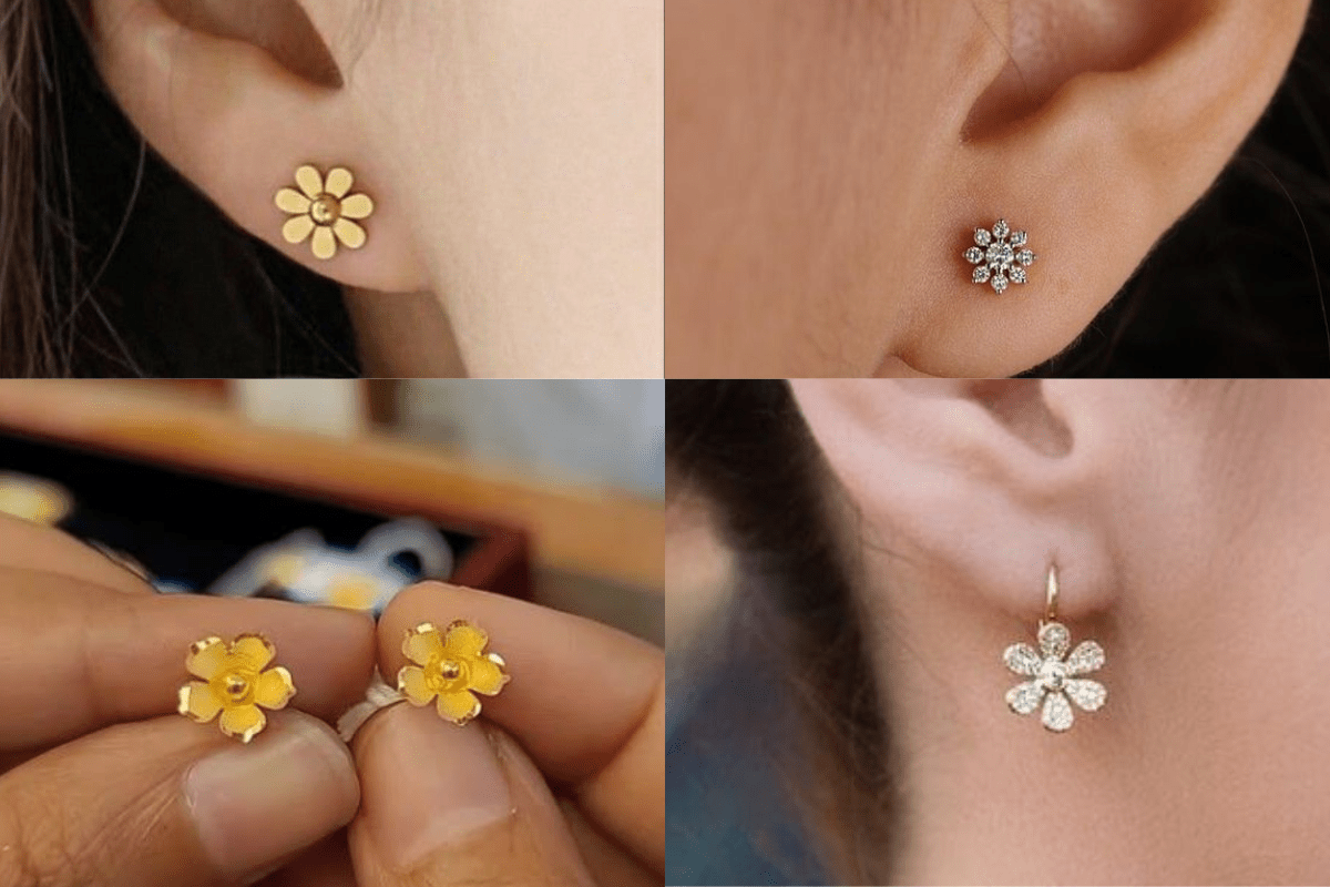 Kids Gold Earrings Design For Dhanteras