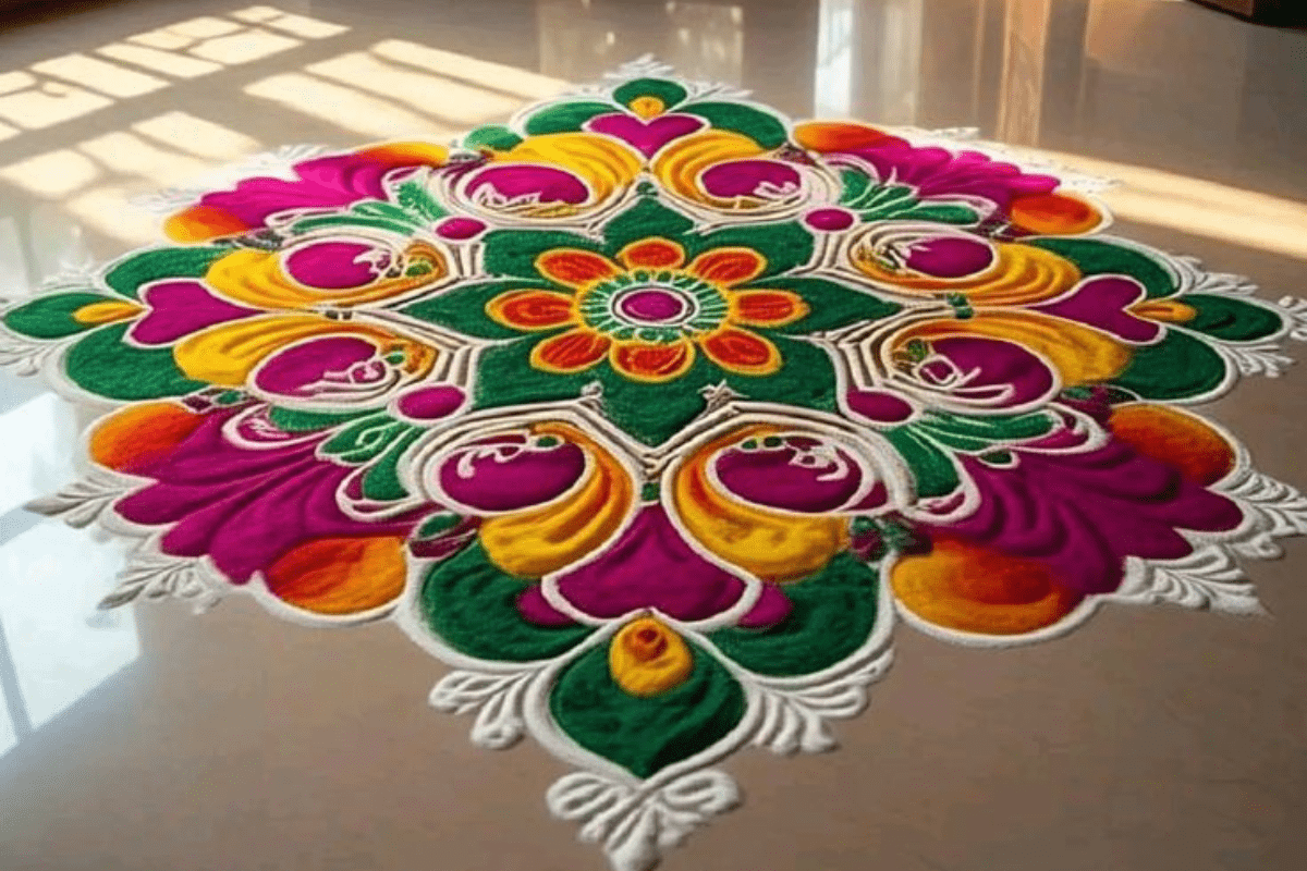 Rangoli Designs For School Competition: मिनटों में बनाएं सुंदर, क्रिएटिव और प्रतियोगिता जीतने वाली रंगोली डिजाइन्स 1 Rangoli Designs For School Competition