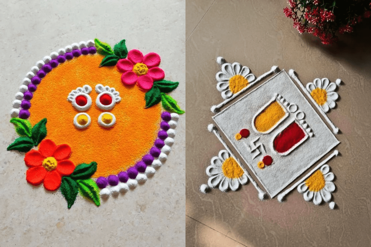 Dhanteras Rangoli Designs: धनतेरस पर घर सजाएं इन खूबसूरत रंगोली डिजाइंस से, आएगी मां लक्ष्मी की कृपा 7 Rangooli Design For Dhanteras