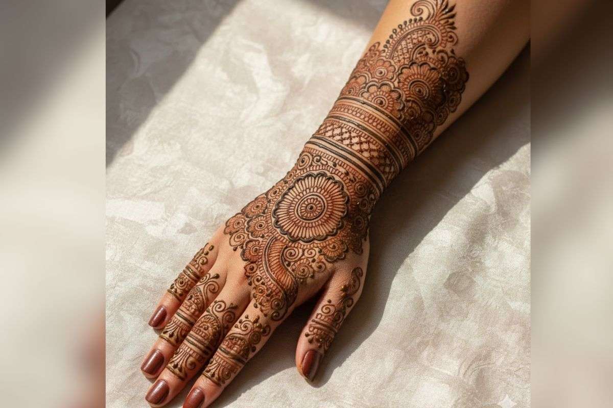 beautiful full hand mehndi design