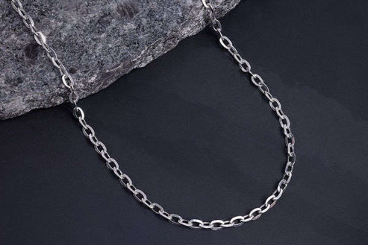 cube silver chain