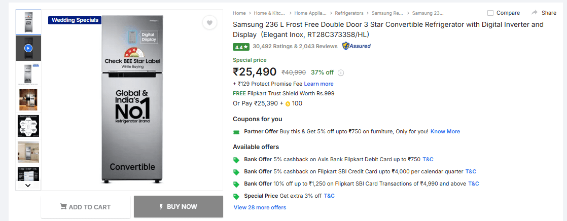 सस्ते में खरीदना है डबल डोर फ्रिज? तो Flipkart Diwali Sale में ये रहेंगे बेस्ट डील्स 4 Image 189