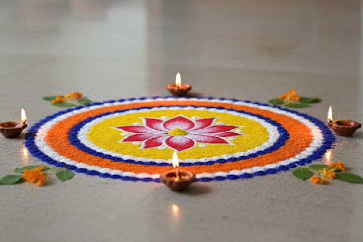 Karwa Chauth Simple Rangoli
