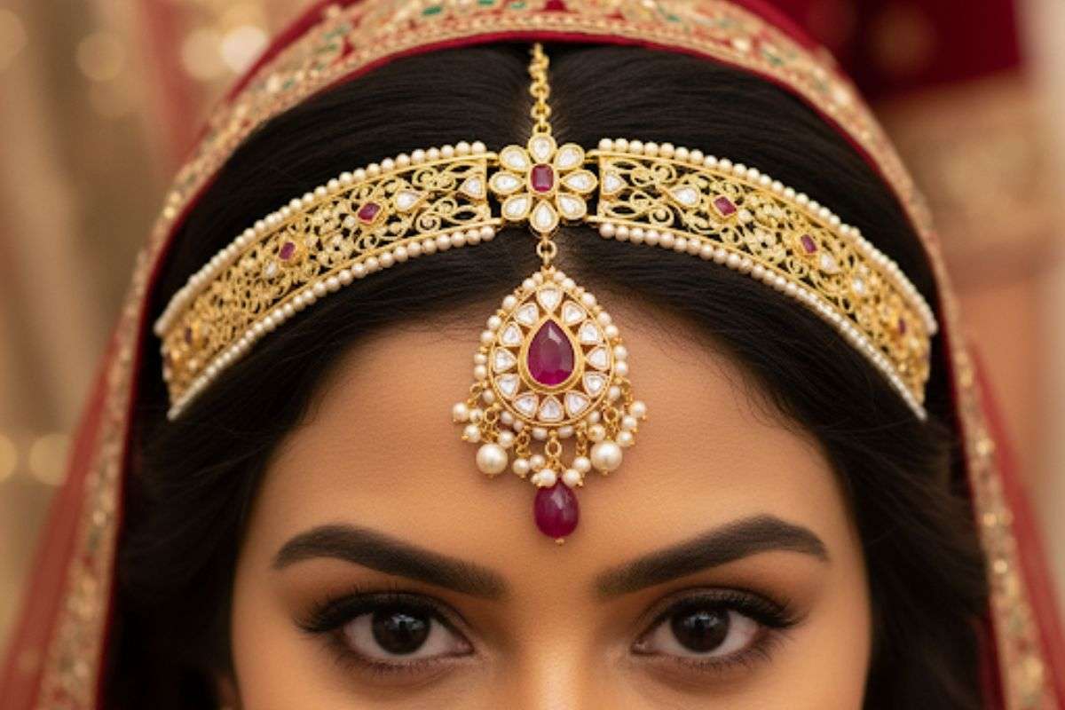 Karwa Chauth Maang Tikka: सिंपल लुक को बनाएं खास, करवा चौथ पर ट्राई करें ये मांग टीका डिजाइन 6 Mattha Patti Maangtikka