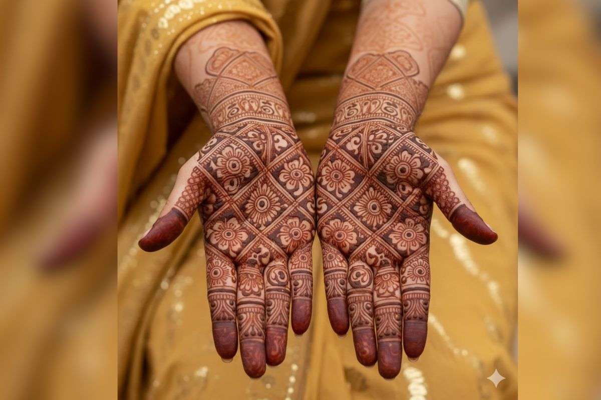 square mehndi design