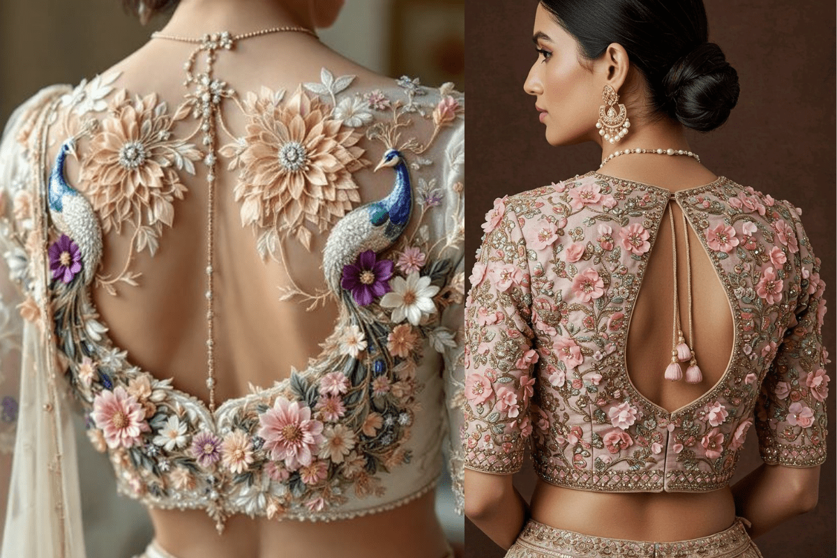 Embroidery Blouse Back Designs