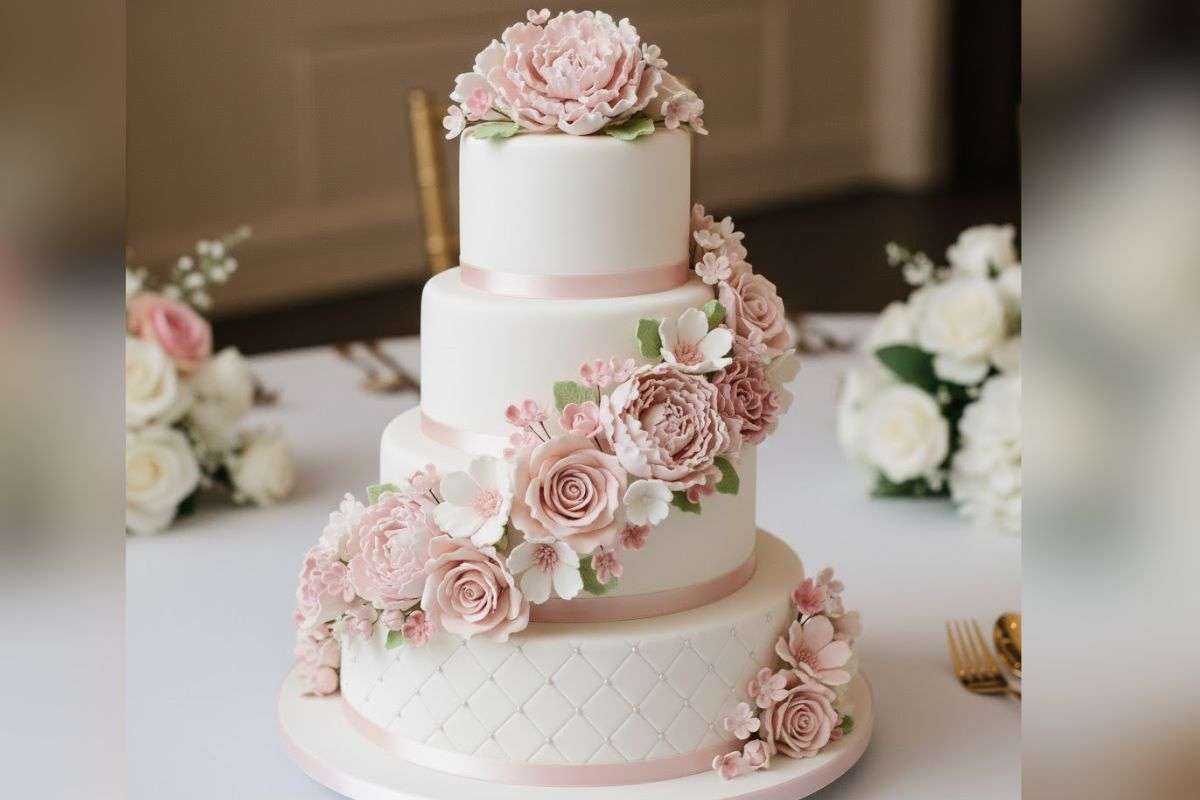 Floral Wedding Cake Design