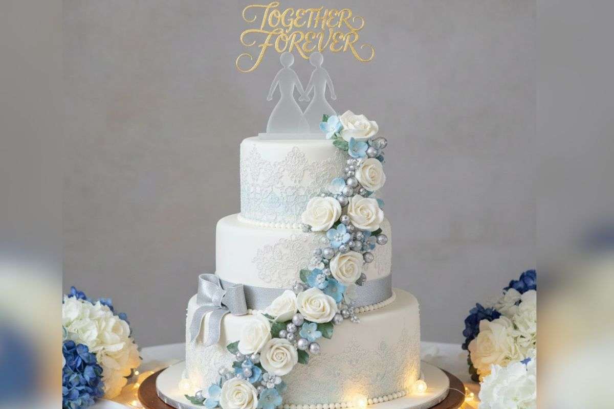 Forever Together Wedding Cake Design