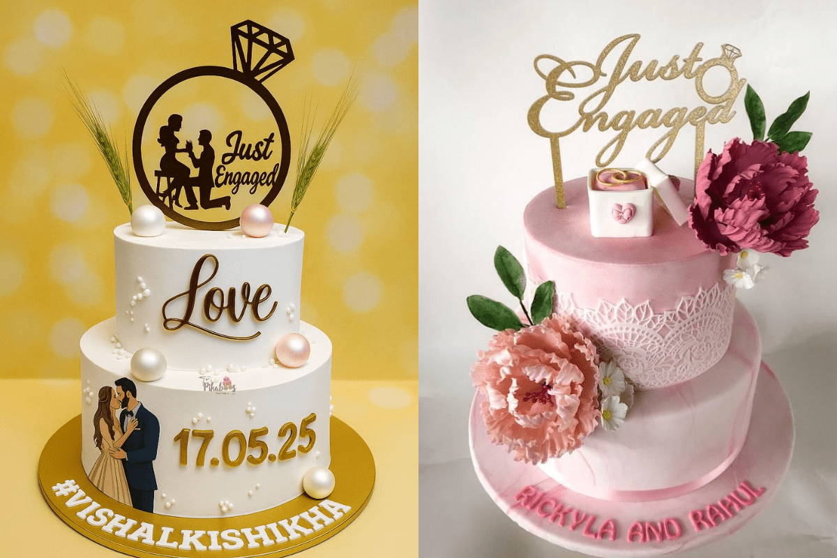 Ring Theme Engagement Cake