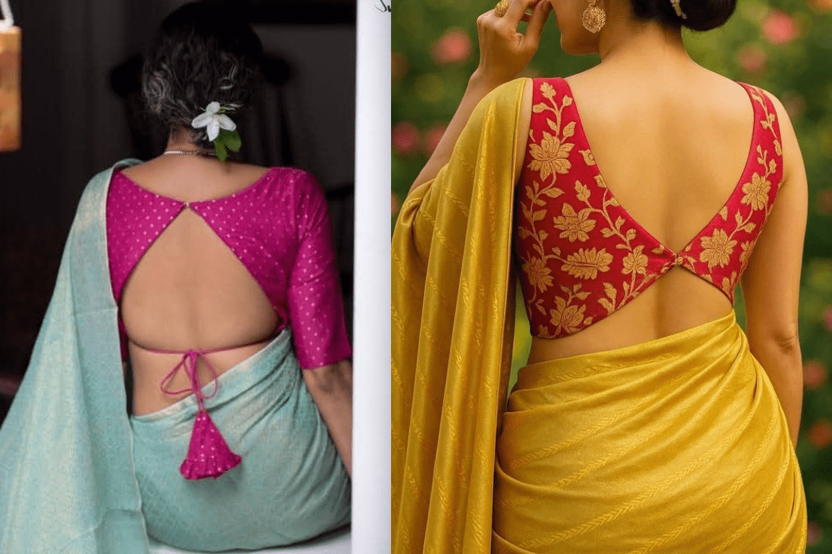 Backless Blouse Designs: इस वेडिंग सीजन पाएं बोल्ड और ग्लैमरस लुक इन स्टाइलिश बैकलैस ब्लाउज डिजाइन्स के साथ 6 Stylish Backless Blouse Designs