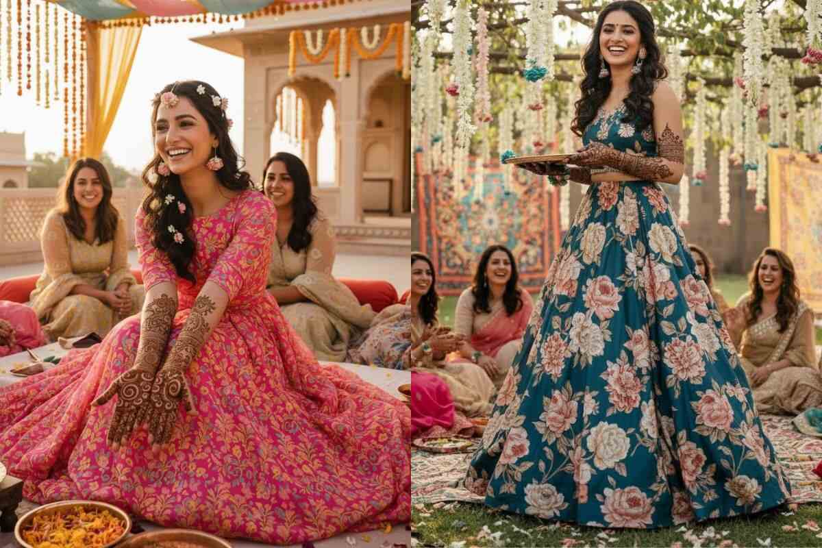 Mehndi Outfit Ideas: मेहंदी फंक्शन के मौके पर अपने लुक को बनाएं खास, ट्राई करें ये खूबसूरत आउटफिट आइडियाज 4 Floral Dress