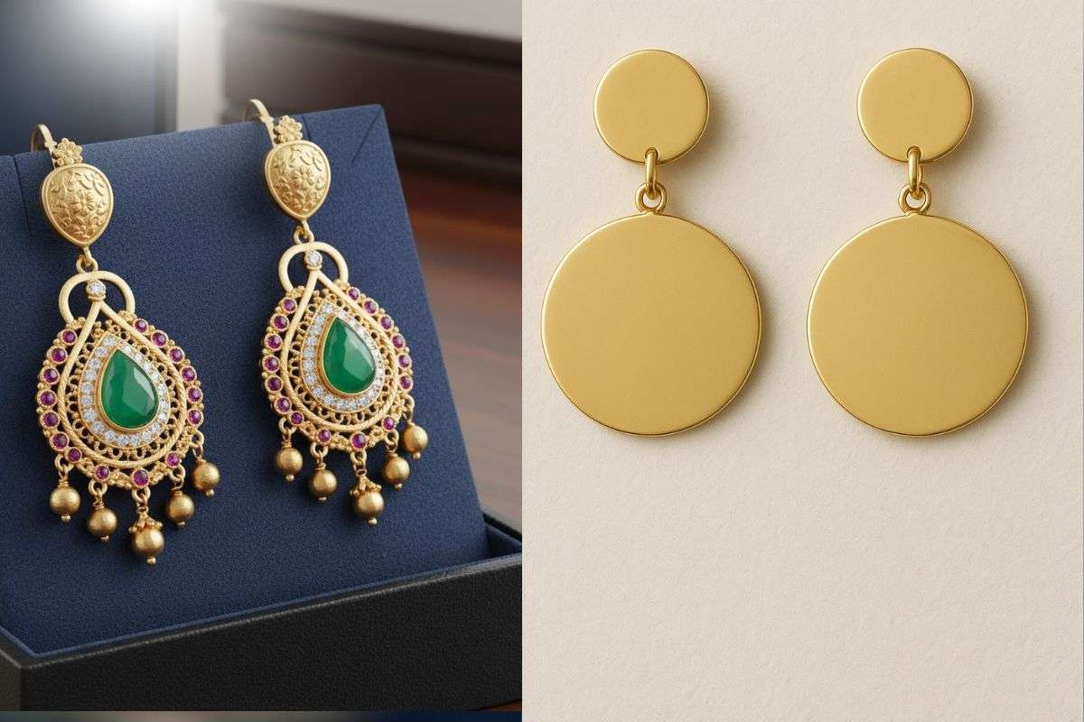 Beautiful Earrings Design Ideas: कुर्ती के साथ ट्राई करें ये इयररिंग्स डिजाइन आइडियाज, अपने लुक को बनाएं खास 5 Golden Earrings Design