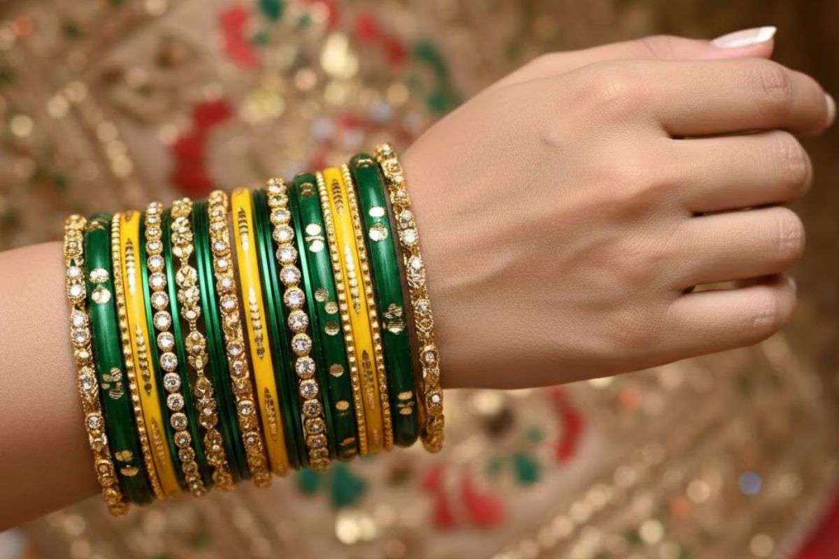 Green And Yellow Bangles