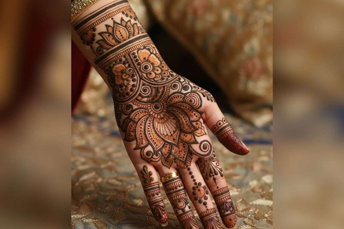 Lotus Mehndi Design Image