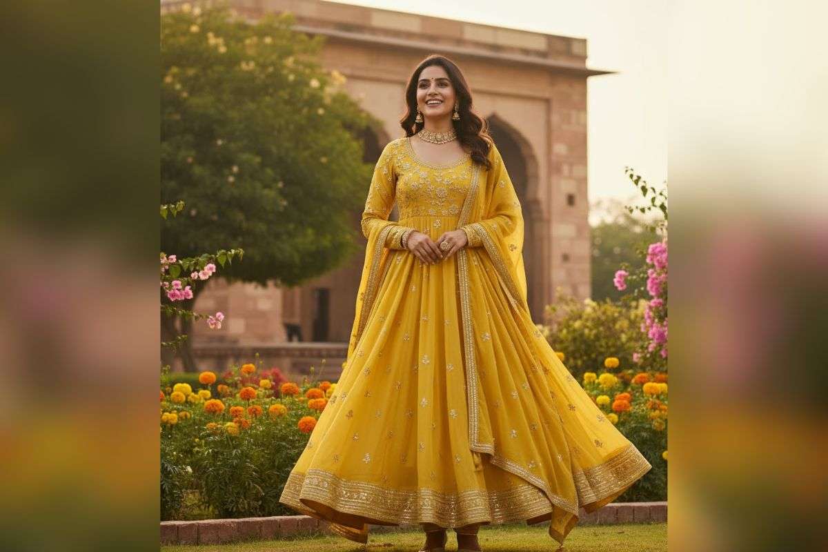 First Anniversary Outfit Ideas: शादी की पहली सालगिरह पर लुक को बनाएं खास, इन स्टाइलिश आउटफिट आइडियाज को करें ट्राई 4 Yellow Colour Anarkali Suit