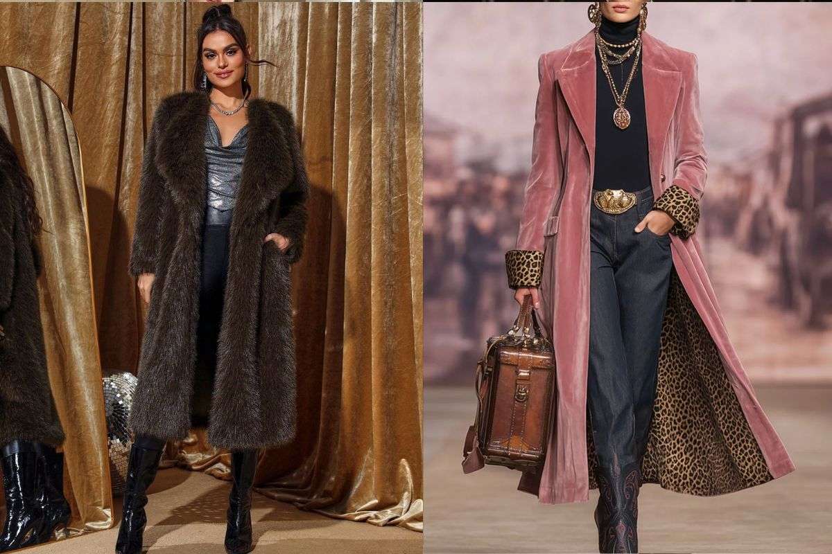 Faux Fur Coat Dress