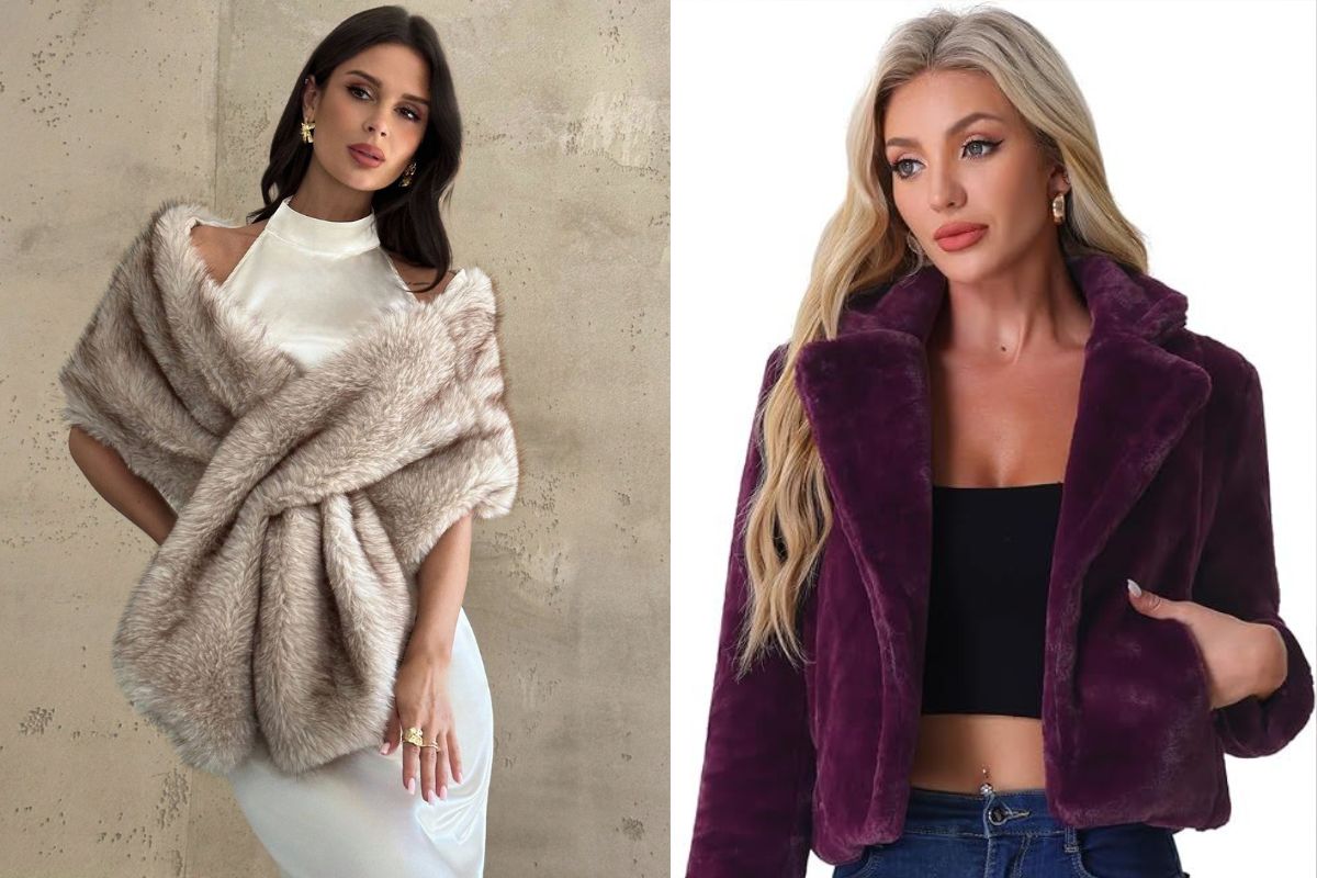 Faux Fur Shrug for women (Image Source: Pinterest)