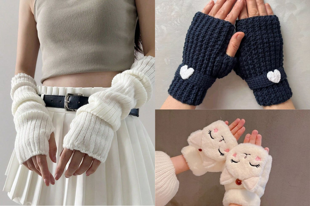 Woolen Gloves Designs: ठंड में हाथों को गर्म और स्टाइलिश रखने के लिए ट्राय करें ये ट्रेंडी वूलन ग्लव्स डिजाइंस 2 Fingerless Woolen Gloves