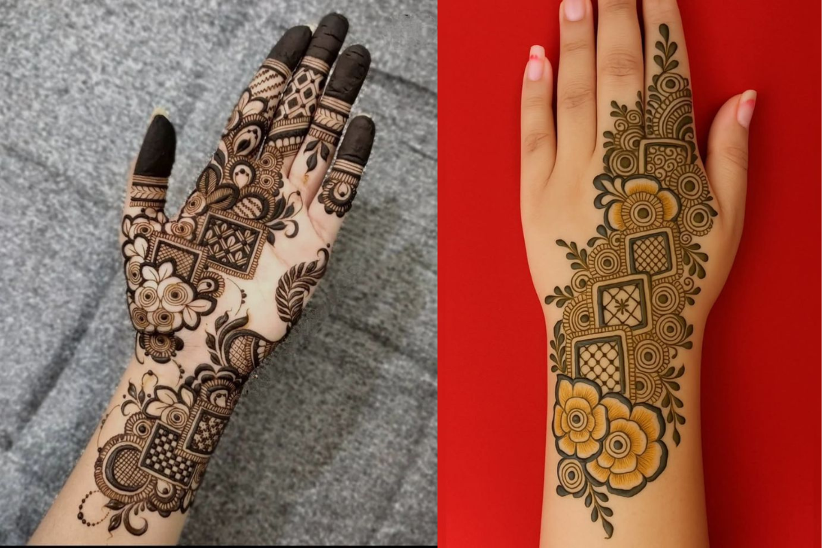 Bel Mehndi Designs: हाथों पर बेल की तरह लिपटती ये खूबसूरत और ट्रेंडिंग मेहंदी डिजाइन्स, हर फंक्शन के लिए परफेक्ट 4 Geometric Bel Mehndi Design