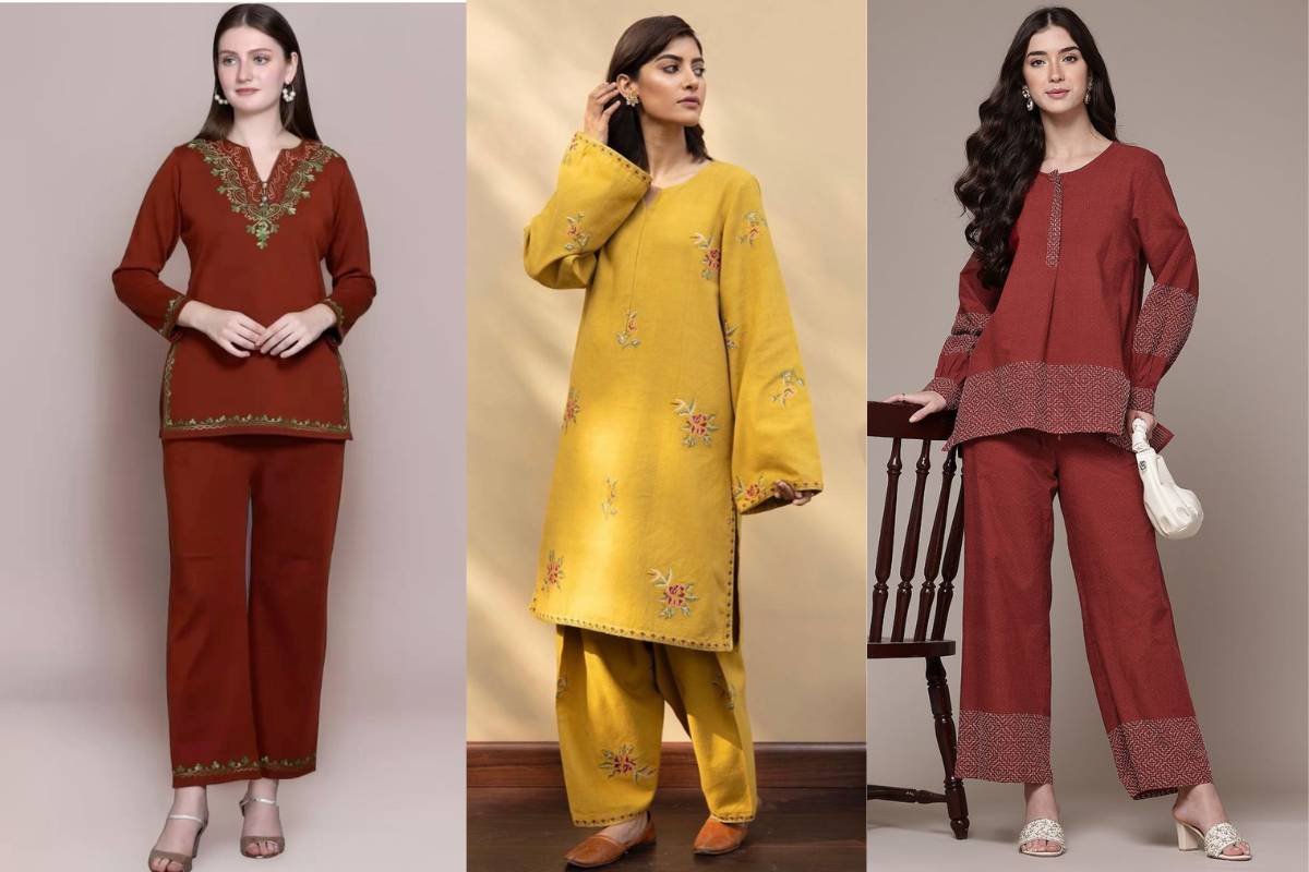 Winter Co-Ord Set For Women: ठंड में स्टाइल और कम्फर्ट रखें बरकरार देखें बेस्ट को-ऑर्ड कलेक्शन 4 Kashmiri Style Kurta Pajama Co-Ord Set For Women