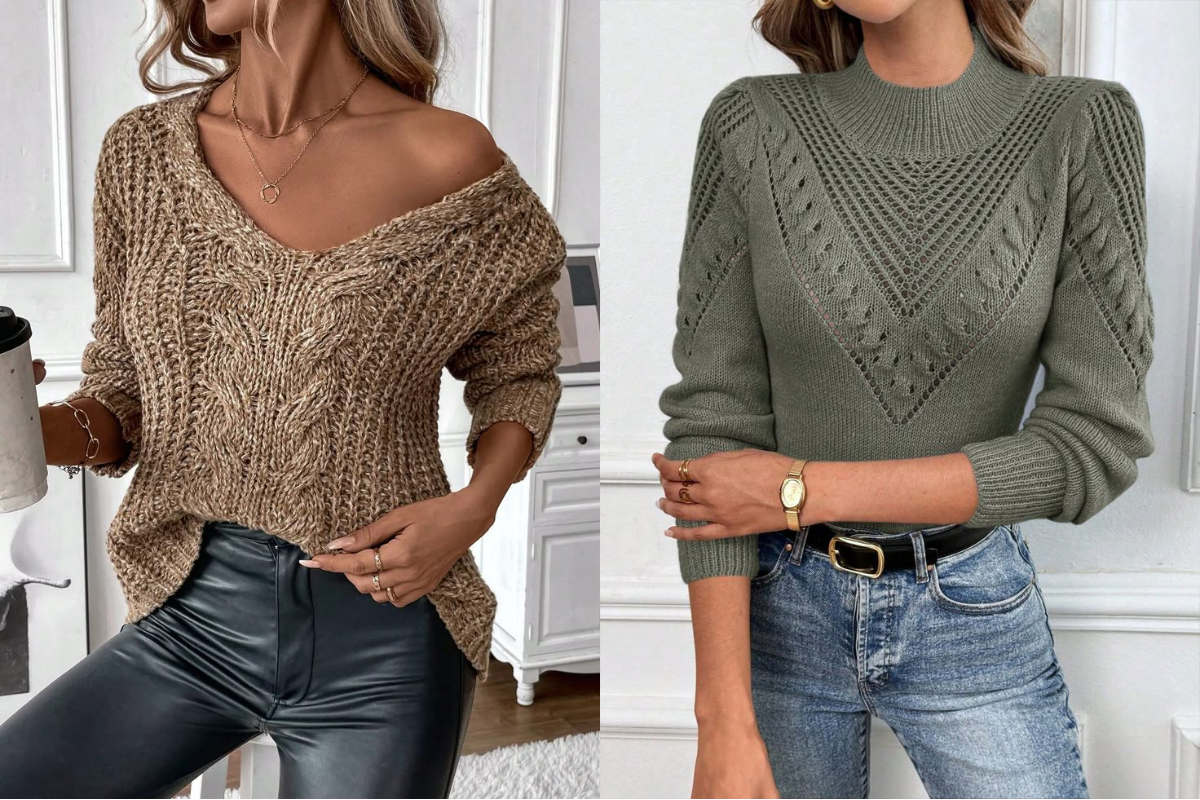 Winter Tops For Women: ठंड में स्टाइलिश दिखने के लिए ट्राय करें ये ट्रेंडी और कम्फर्टेबल विंटर टॉप्स 1 Knitted Winter Tops