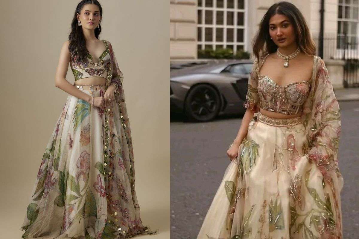Pastel Floral Lehenga (Image Source: Pinterest)