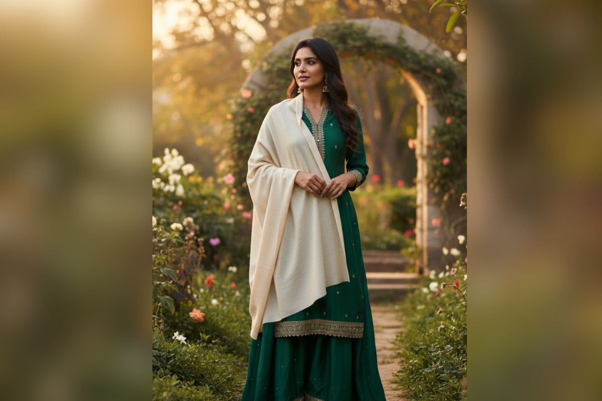 Winter Special Woolen Shawl: ठंड के मौसम में आपका लुक देखकर सभी रह जाएंगे दंग, साड़ी या सूट के साथ ट्राई करें ये वूलन शॉल डिजाइन 2 Plain Woolen Shawl