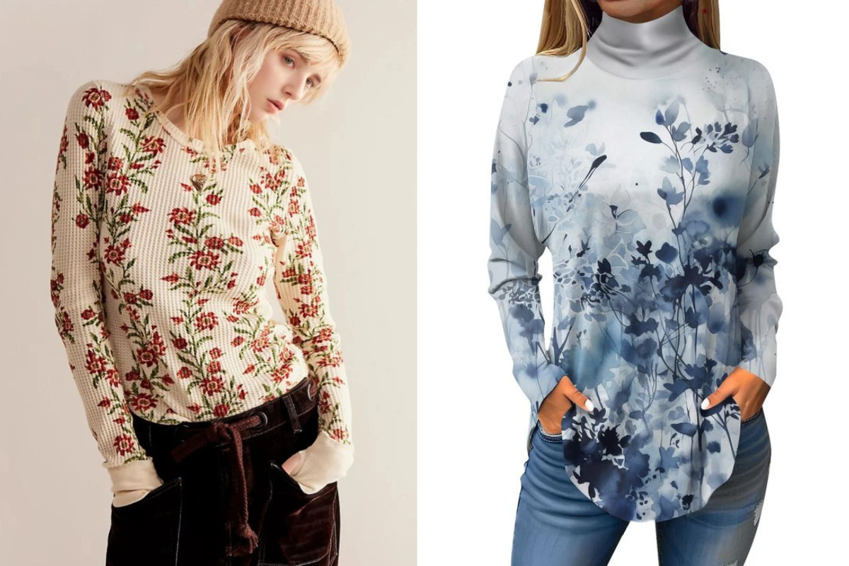 Winter Tops For Women: ठंड में स्टाइलिश दिखने के लिए ट्राय करें ये ट्रेंडी और कम्फर्टेबल विंटर टॉप्स 4 Printed Winter Tops