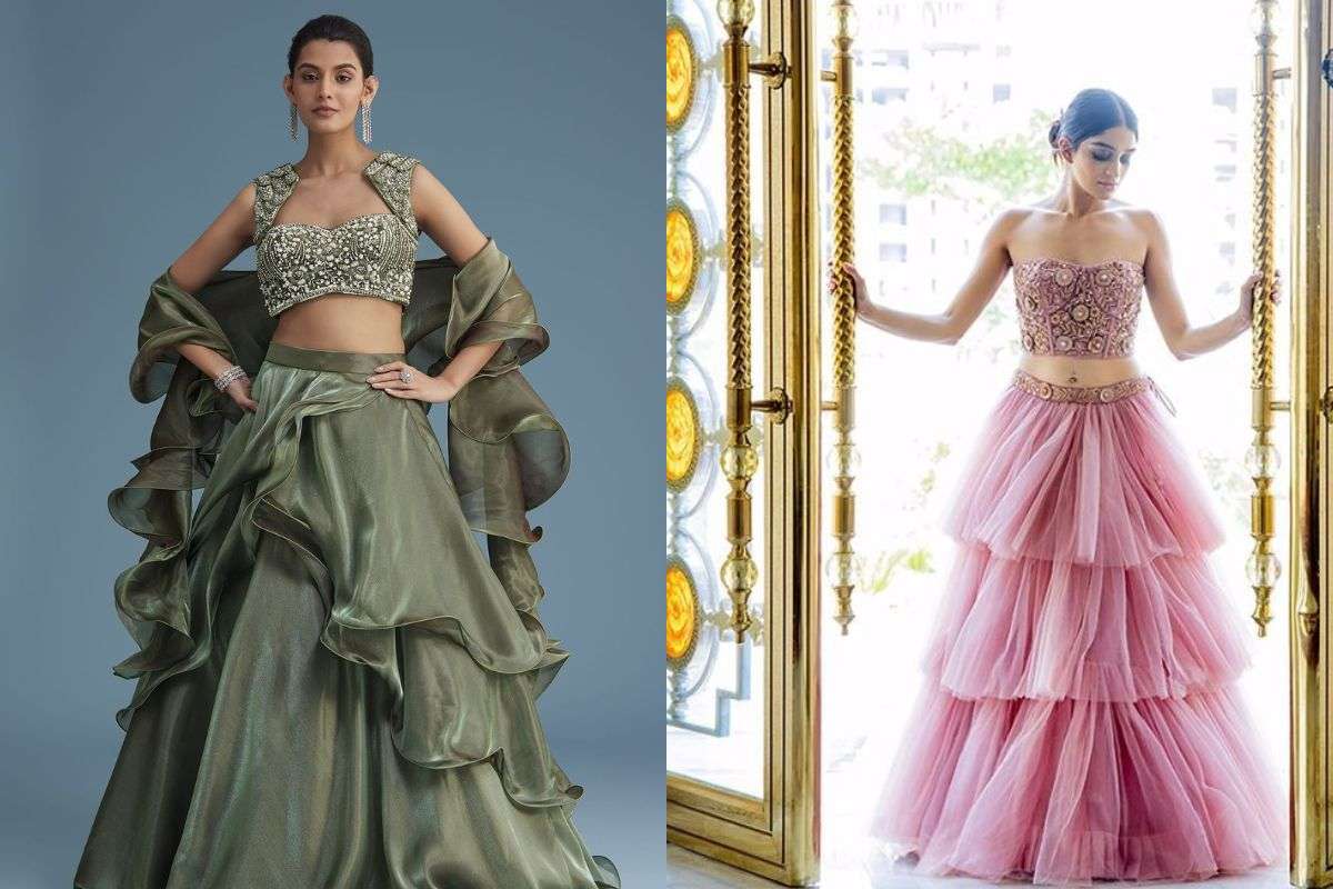 Ruffle or Layered Lehenga (Image Source: Pinterest)