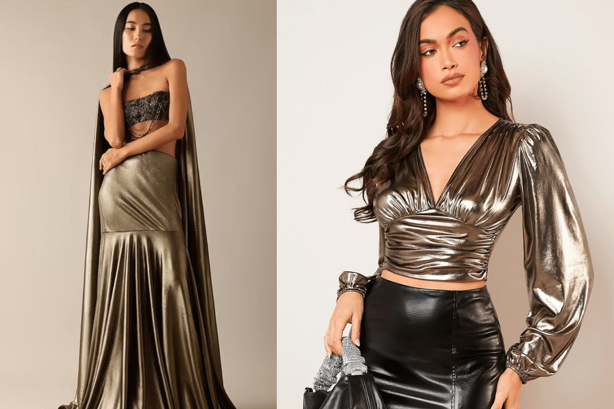 Year Ender 2025: इस साल इन फैशन का रहा बोलबाला, 2026 में इन ट्रेंडी आउटफिट्स का दिखेगा जबरदस्त असर 4 Shiny Metallic Clothing 2025